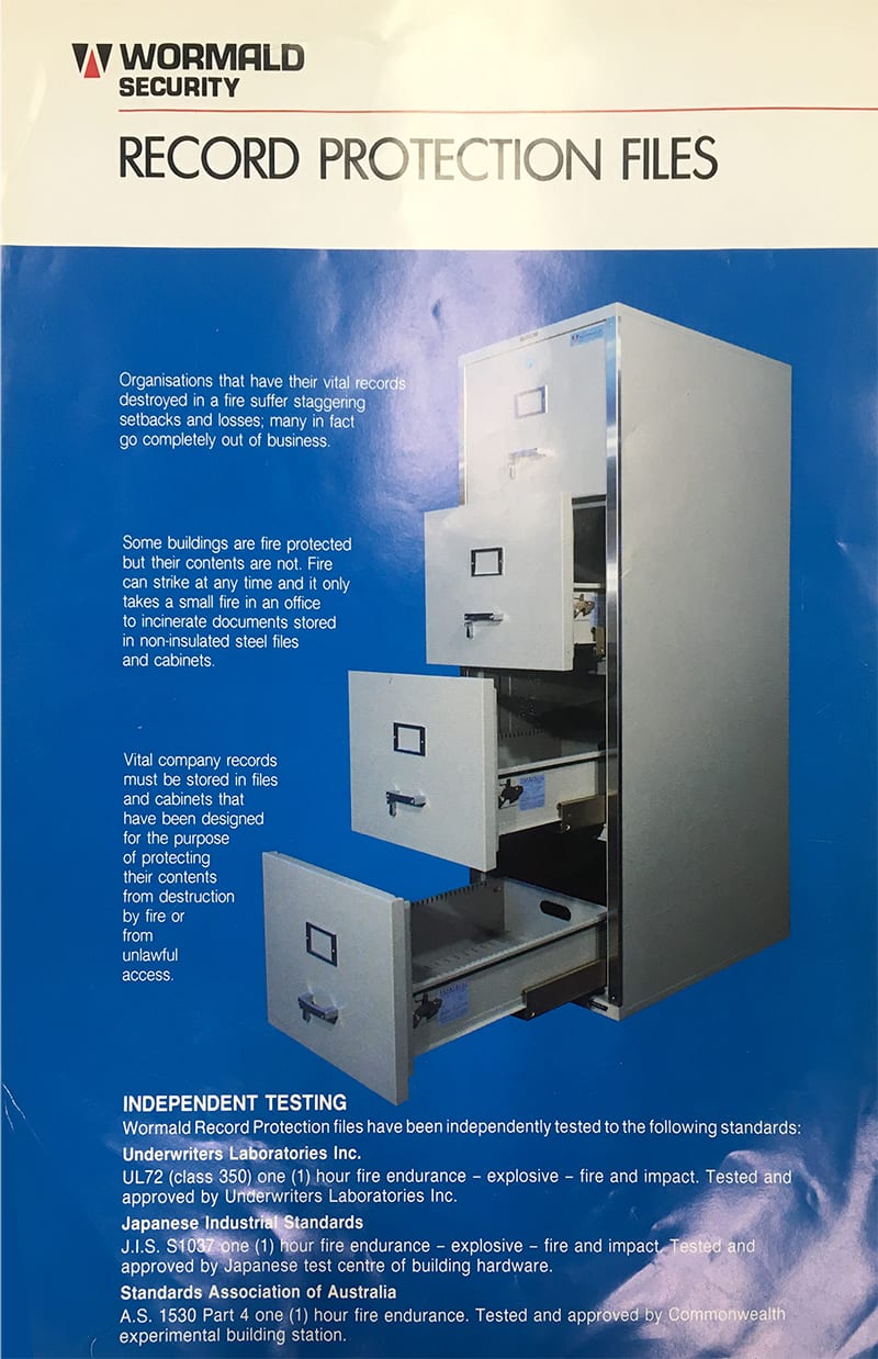 Pre-Used KUMAHIRA Fire Rated Filing Cabinet No.166