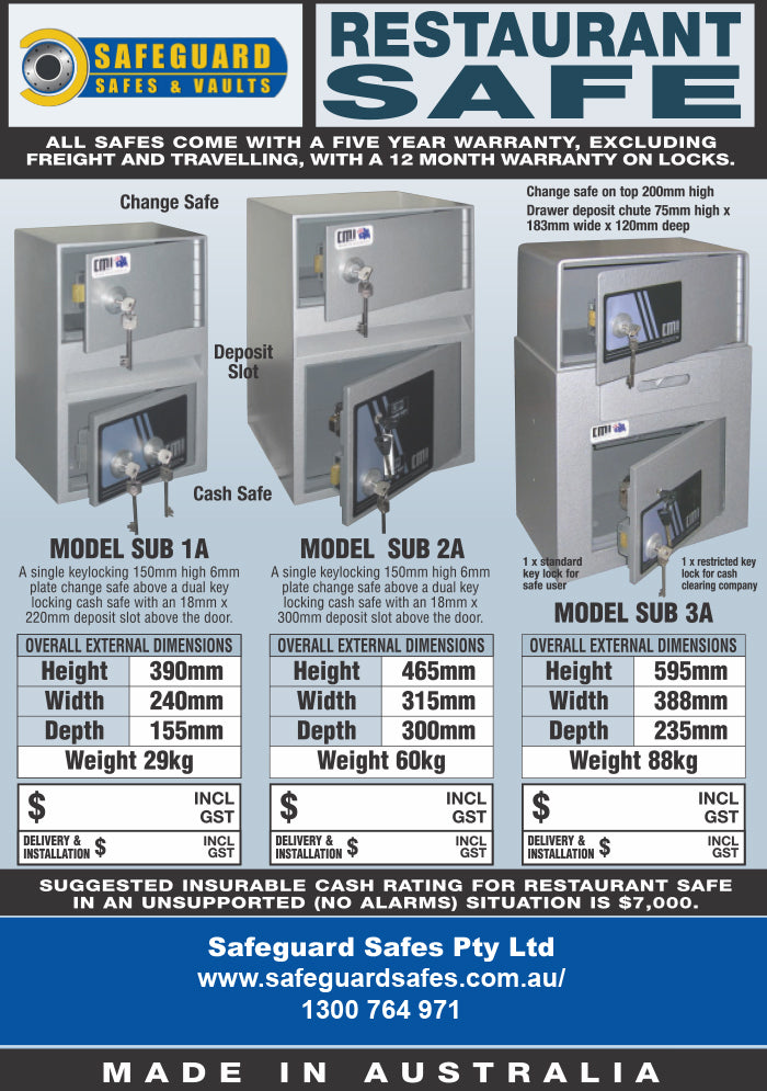 CMI Restaurant Safe SUB2-D