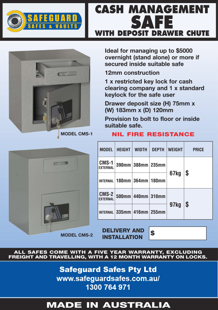CMI Cash Management Safe CMS2-D