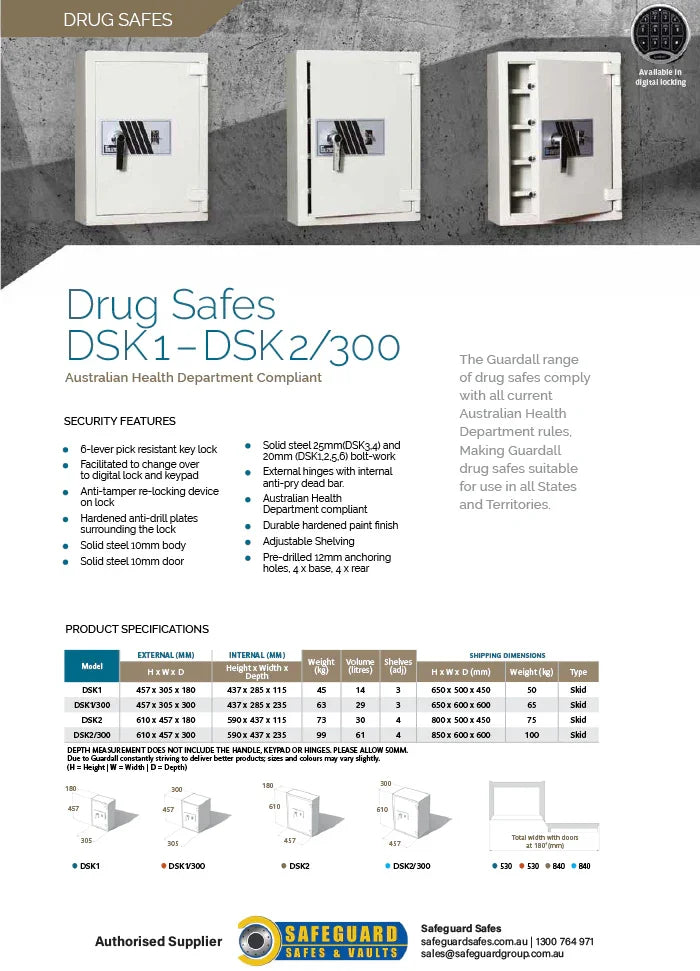 Guardall Drug Safe DSK2K