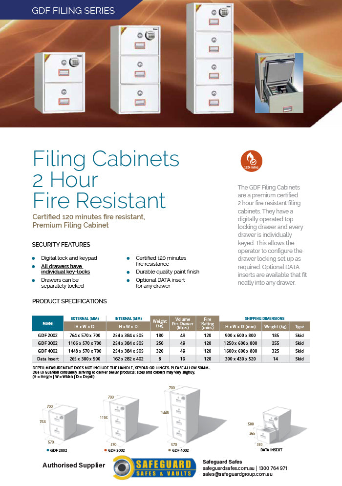 Guardall Fire Resisting Filing Cabinet GDF 3002