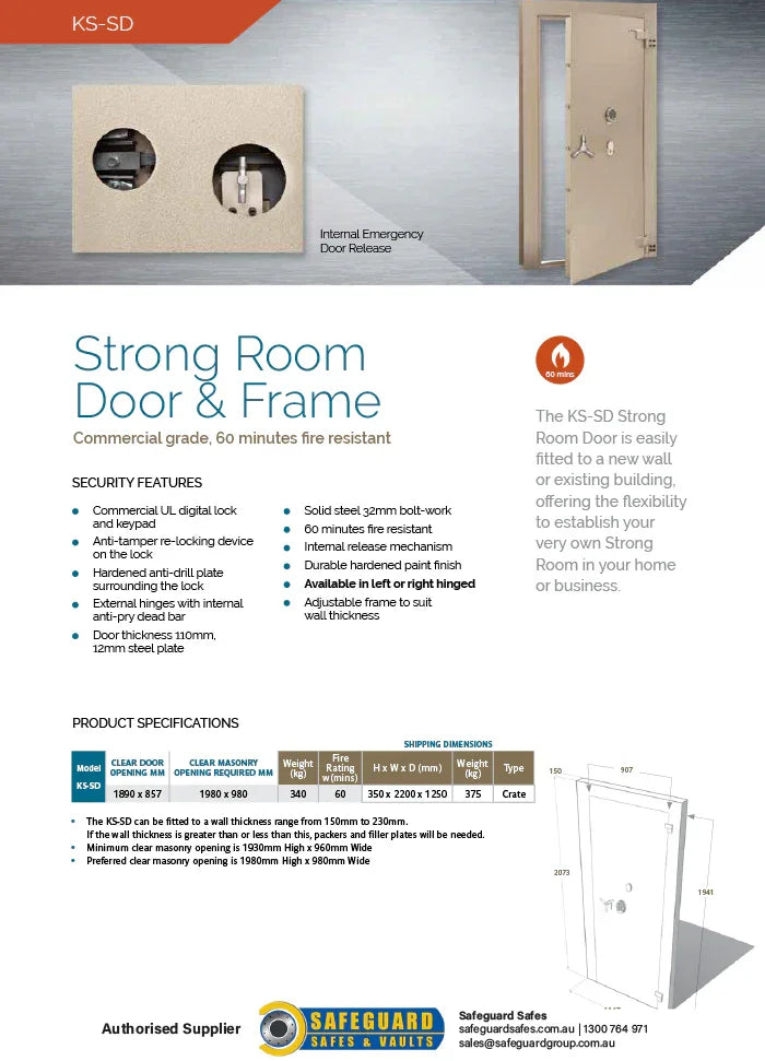 Guardall Strongroom Door KS-SD