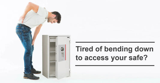tired of bending down to access your safe