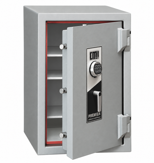 CMI Premier safe with door partly open