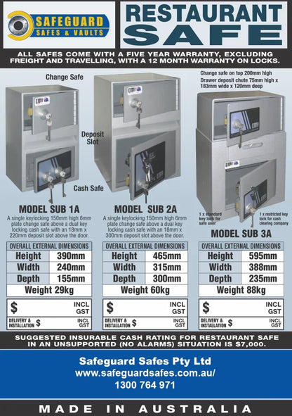 CMI Restaurant Safe SUB2-K