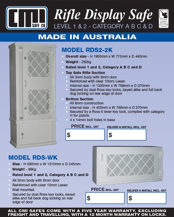 CMI Rifle Display Safe RDS-WK
