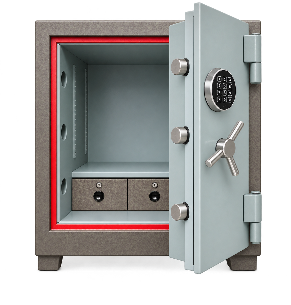 Pre-Used CMI Plate Door Safe No. SG100 - Door Partly Open