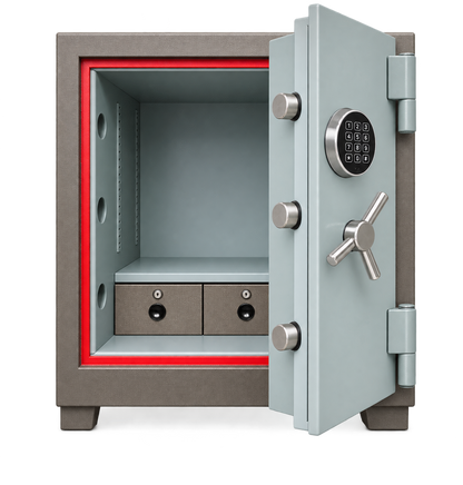 Pre-Used CMI Plate Door Safe No. SG100 - Door Partly Open