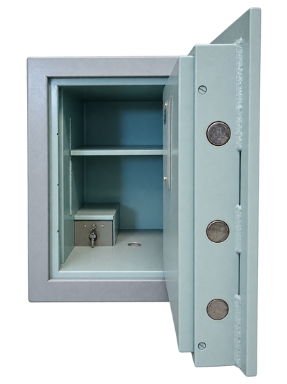 Pre-Used CMI Plate Door Safe No. SG110 - Door Partly Open