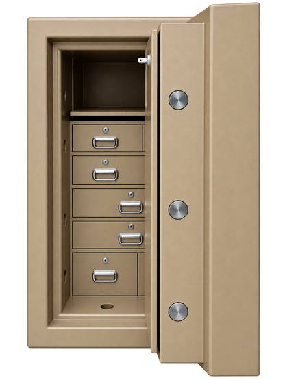 Pre-Used Australia Safe Company Safe Deposit Locker No. SG120 - Door Partly Open