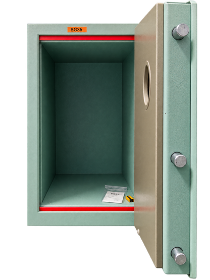 Pre-Used CMI Fire Resistant Data Safe SG35 - Door Partly Open