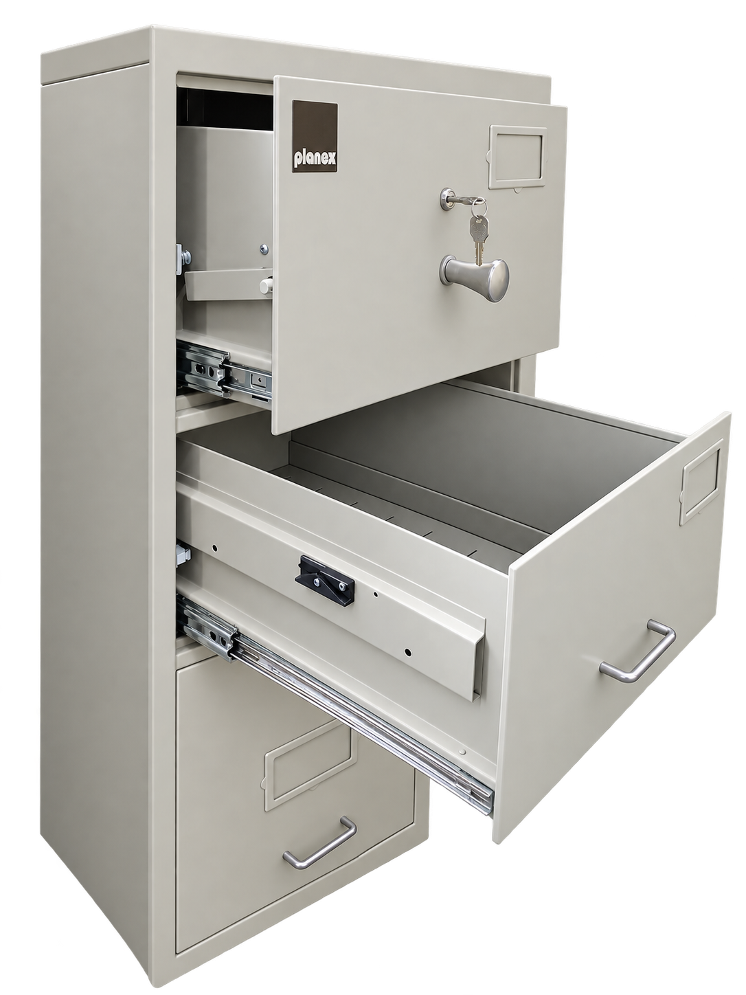 Pre-Used Planex Filing Cabinet No. SG61 - Door Partly Open