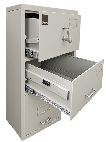 Pre-Used Planex Filing Cabinet No. SG61 - Door Partly Open