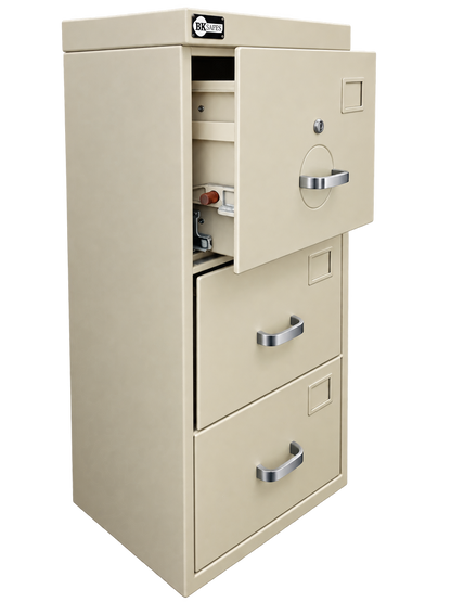 Pre-Used BK Safes Filing Cabinet No. SG63 - Front View