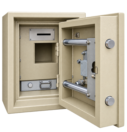 Pre-Used Chubb Deposit Safe No. SG71 - Door Partly Open