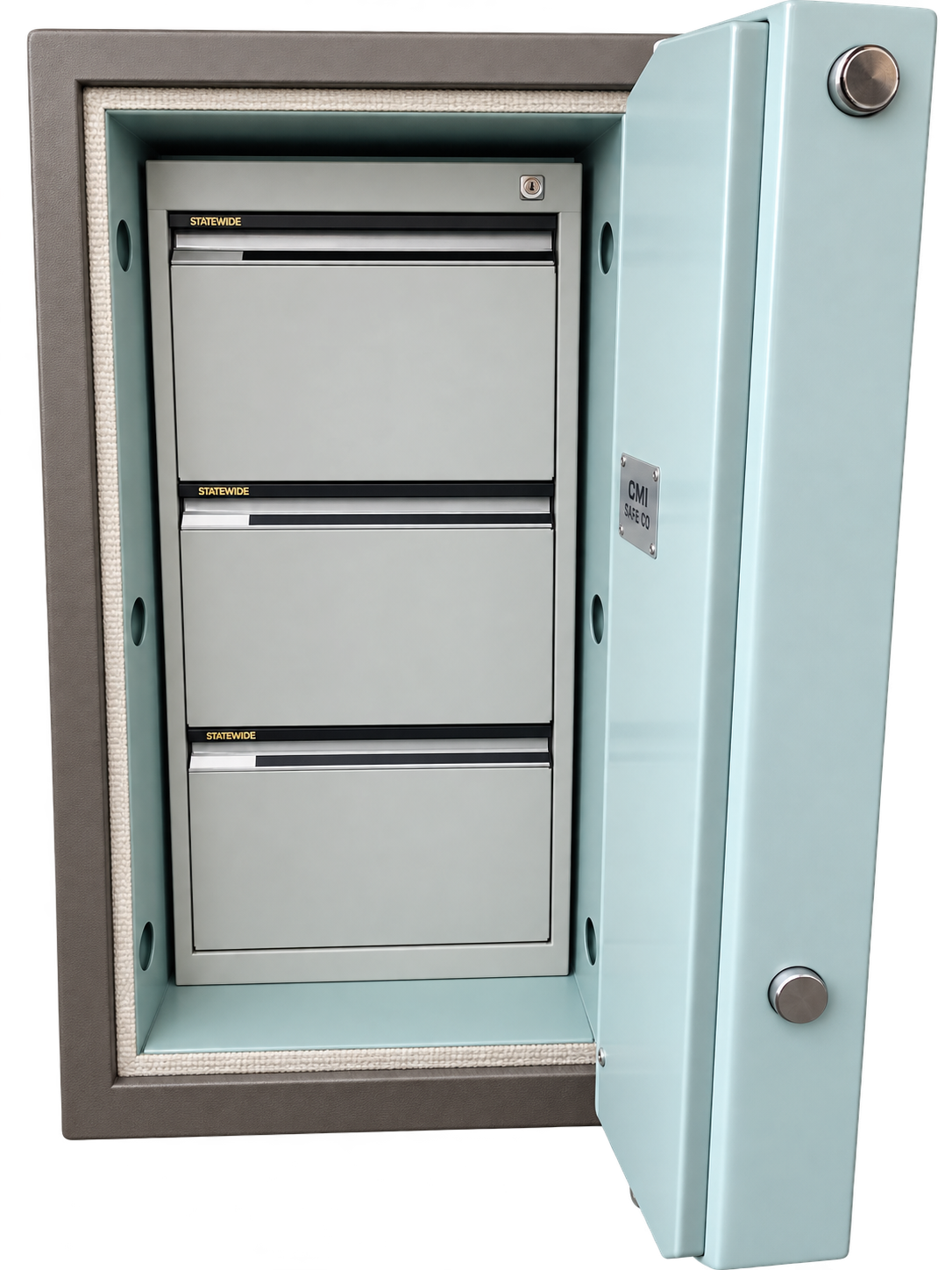 Pre-Used CMI Filing Cabinet No. SG81 - Door Partly Open