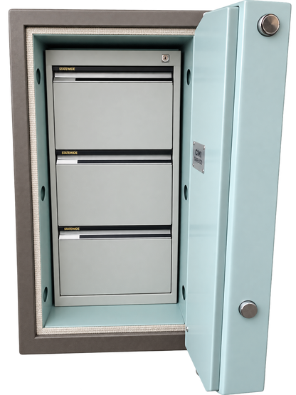 Pre-Used CMI Filing Cabinet No. SG81 - Door Partly Open