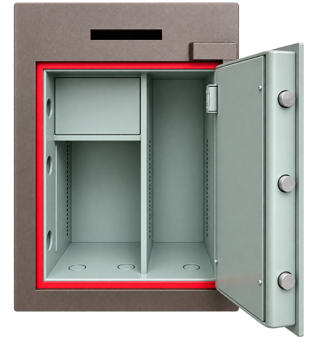 Pre-Used CMI Deposit Safe No. SG95 - Door Partly Open