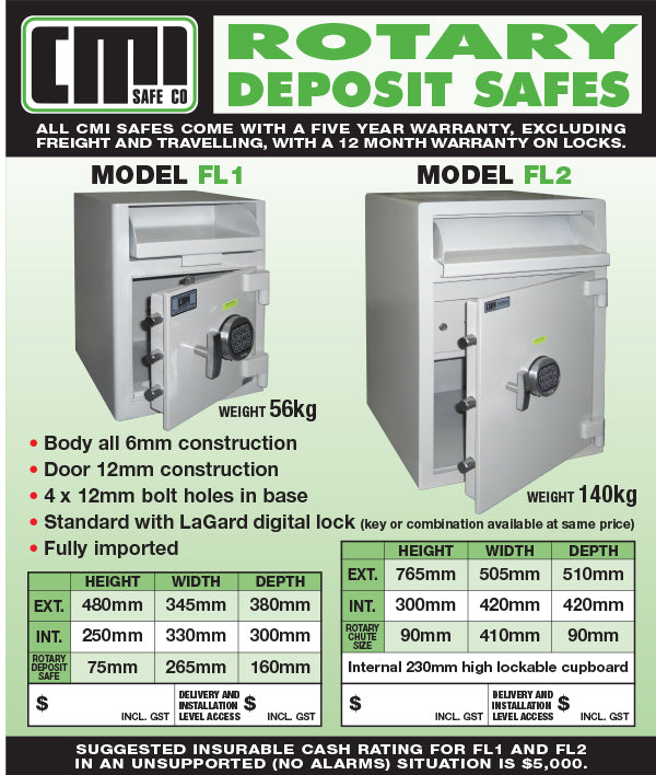 CMI Rotary Deposit Safe FL2K