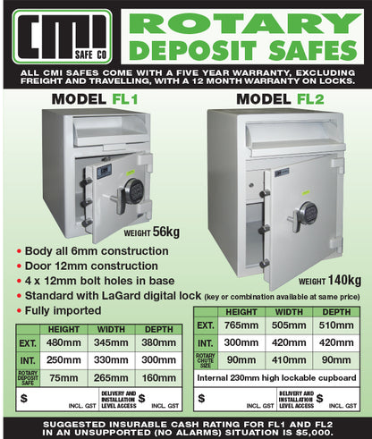CMI Rotary Deposit Safe FL2K