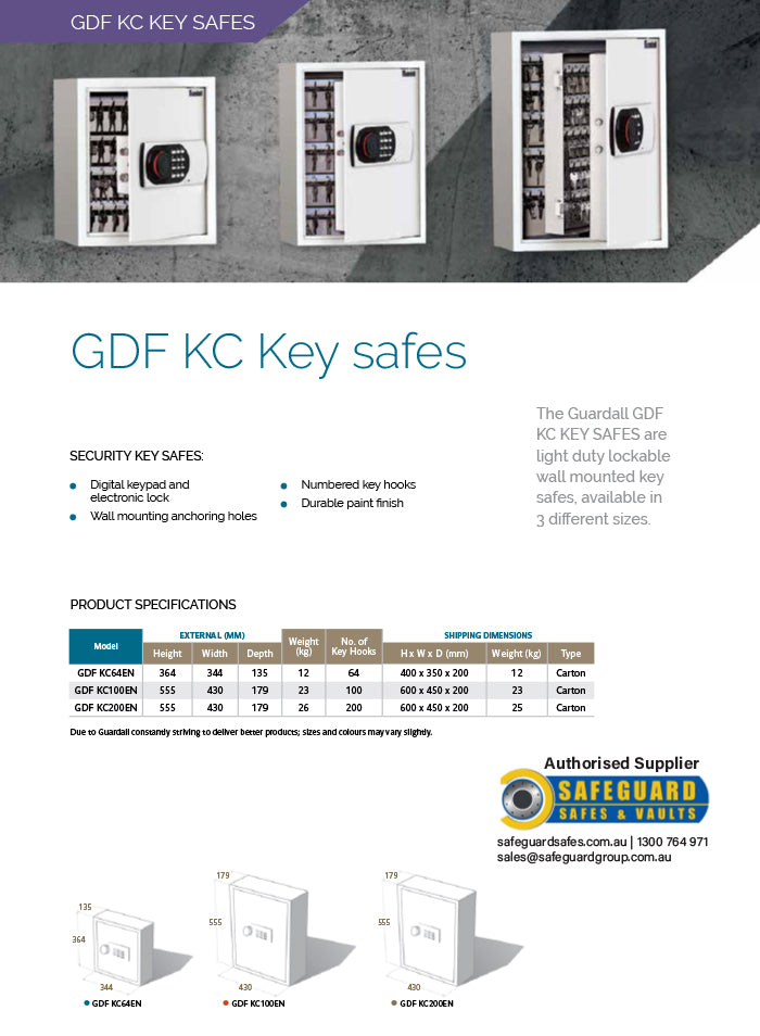 Guardall GDF KC200EN Key Safe