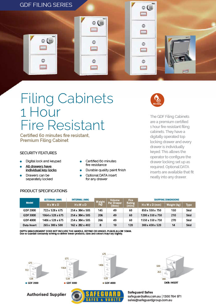 Guard Filing Guardall Fire Resistant Filing Cabinet GDF 2000 – Safeguard Safes ...