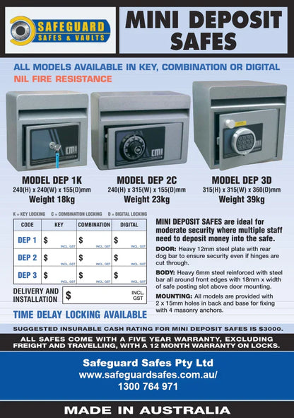 CMI Mini Deposit Safe DEP3K